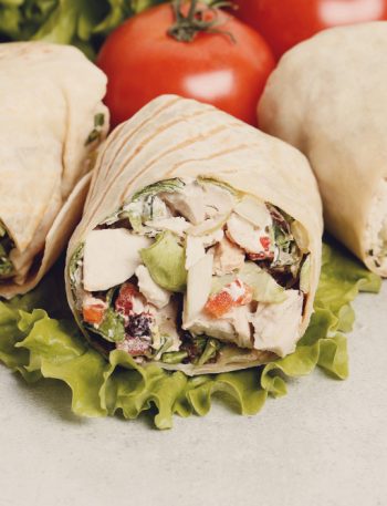 Cheesy Garlic Chicken Wraps Recipe