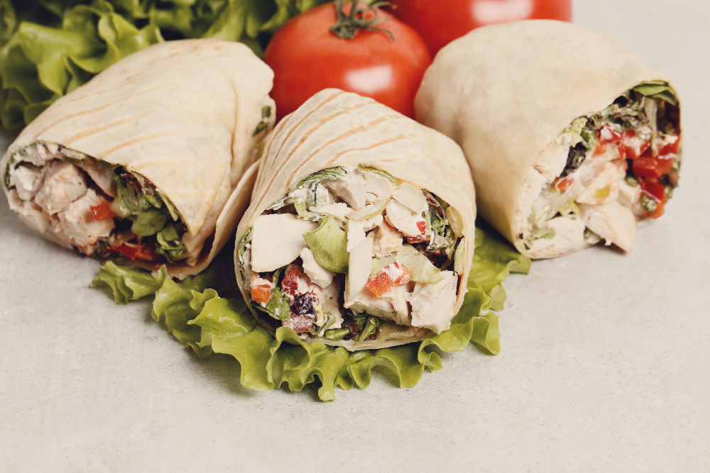 Cheesy Garlic Chicken Wraps Recipe